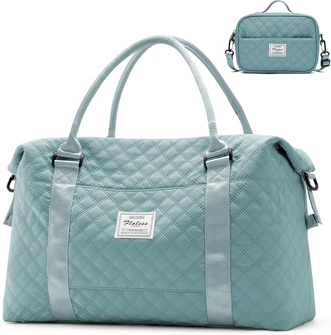 Travel Duffel Bag, Carry On Overnight Weekender Bags for Women | Travel Bag with Wet Pocket & Trolley Sleeve, For Spirit Airlines 18x14x8 Personal Item Bag by HYC00