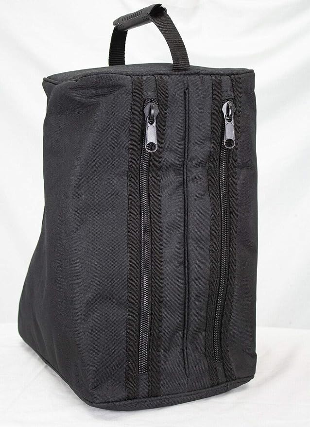 Tahoe Premium Durango Western Boot Carry and Storage Bag - Three Layer Waterproof Padded Construction with Shoulder Strap & Padded Hand Grip - Hand Tooled Basket Weave Leather Accents - Image 2
