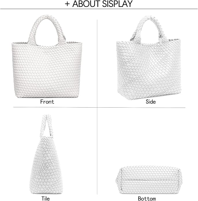 JINMANXUE Fashion Woven Bag Shopper Bag Travel Handbags and Purses Women Tote Bag Large Capacity Shoulder Bags - Image 7