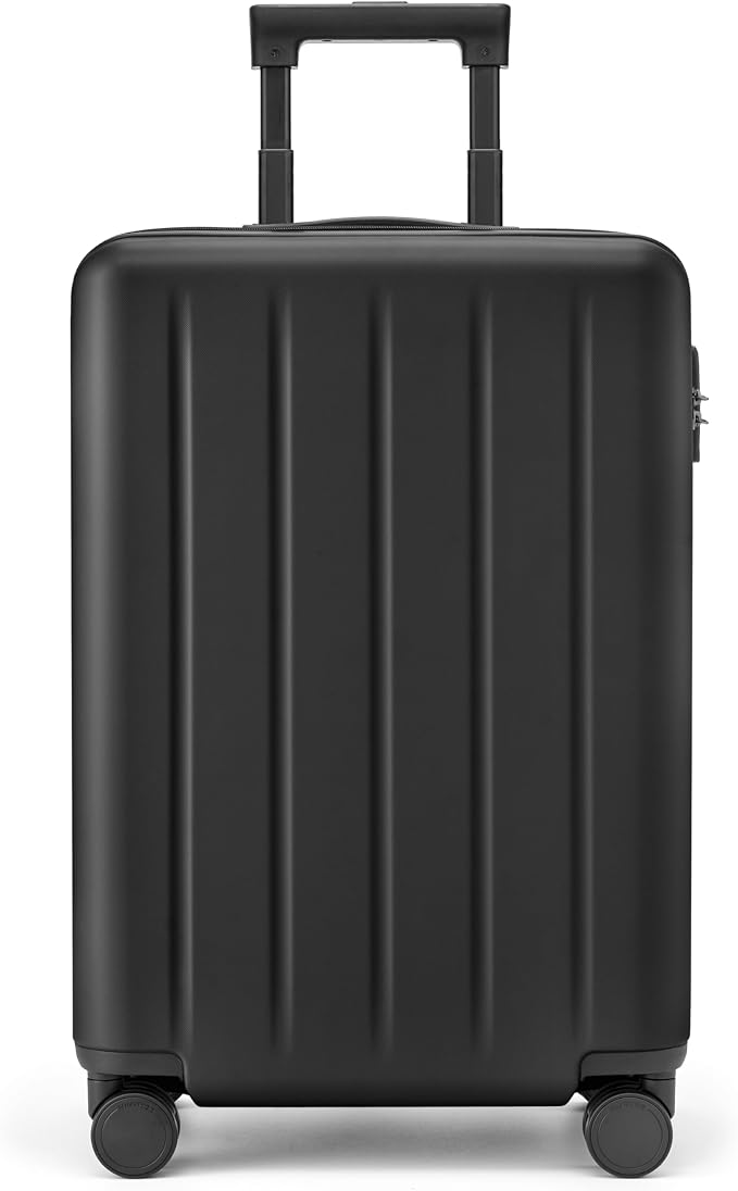 NINETYGO Carry On Suitcase, 20 Inch Carry-On Luggage with Double Spinner Wheels, Dry Wet Separate, PC Hard Case Suitcase, Lightweight Travel Luggage, TSA Approved (Black, Danube) - Image 2