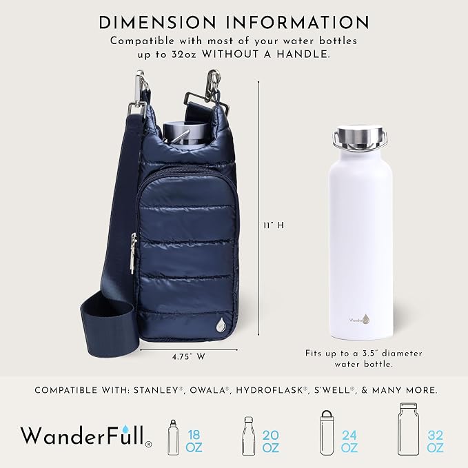 WanderFull Original HydroBag Crossbody Water Bottle Holder with Phone Pocket, Fits Water Bottles up to 32 oz - Image 4