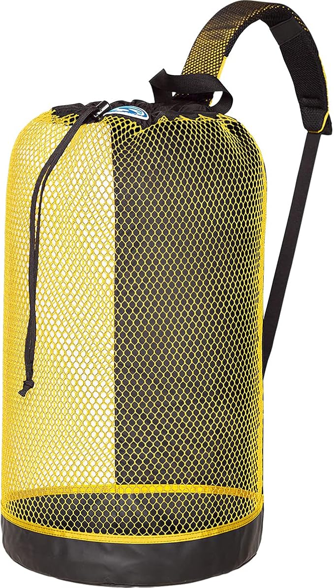 Stahlsac BVI Mesh Backpack: Compact 33L size, great beach bag for dry/wet gear, YELLOW by Stahlsac