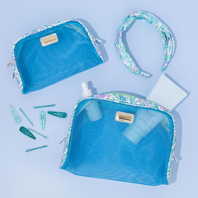 Lilly Pulitzer Clear Zipper Pouch, Cute Pencil Case for Adults, Travel Toiletry Bag, Small Pouch Bag for Supplies, Makeup or Toiletries, Just a Pinch - Image 7