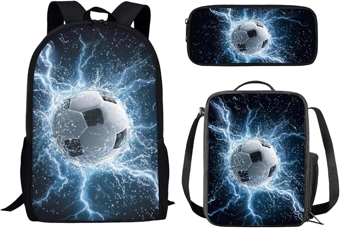 AFPANQZ Kids Backpack 3 Pieces Set Large Capacity School Bags with Heat Insulated Lunch Bags Small Pencil Bags 3 Pack by AFPANQZ