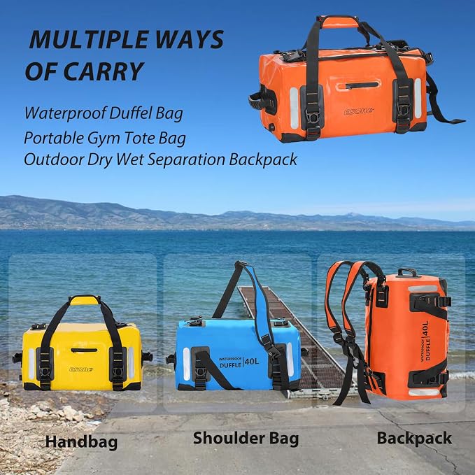 ESONE Dry Bags Waterproof Backpack for Men/Women, 90L, Ideal for Kayaking, Boating, Camping, Paddle Boarding, Surfing, Travel - Image 3