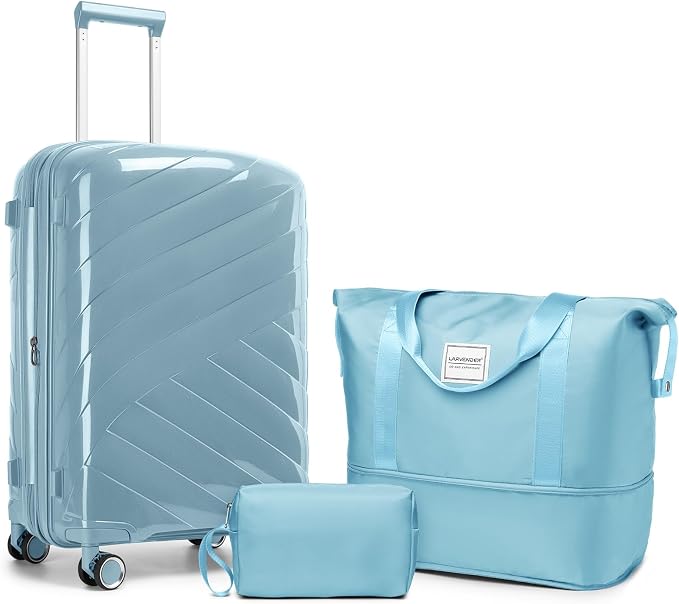 Carry On Luggage 22x14x9 Airline Approved, 20 Inch Expandable Hardshell Luggage Carry-on Suitcases with Spinner Wheels, Carry On Suitcase Set for Women (BLUE) by TRIPLAYER