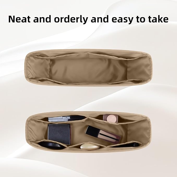 DGAZ Purse Organizer Insert Fits Neverfullbag Mini/PM/MM/GM，Silk Bag Organizer，Luxury Handbag & Tote Shaper(Chai,PM) - Image 5