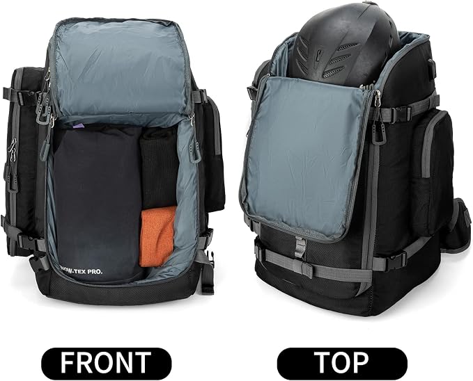 65L Ski Boot Bag,Large Duffle Travel Bag,1680D Nylon Waterproof Padded Ski Boot Bag Backpack For Women Men Kids - Image 6