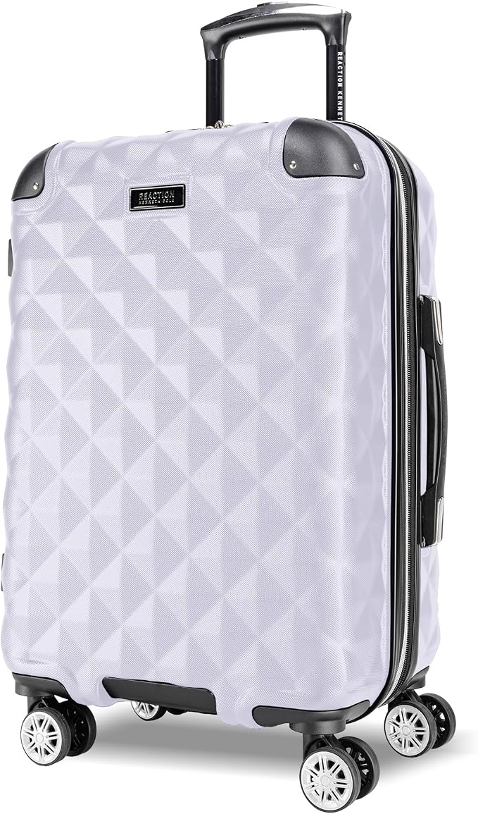 Kenneth Cole REACTION Diamond Tower Collection Lightweight Hardside Expandable 8-Wheel Spinner Travel Luggage, Lavender, 2-Piece Set (20" & 28") - Image 2