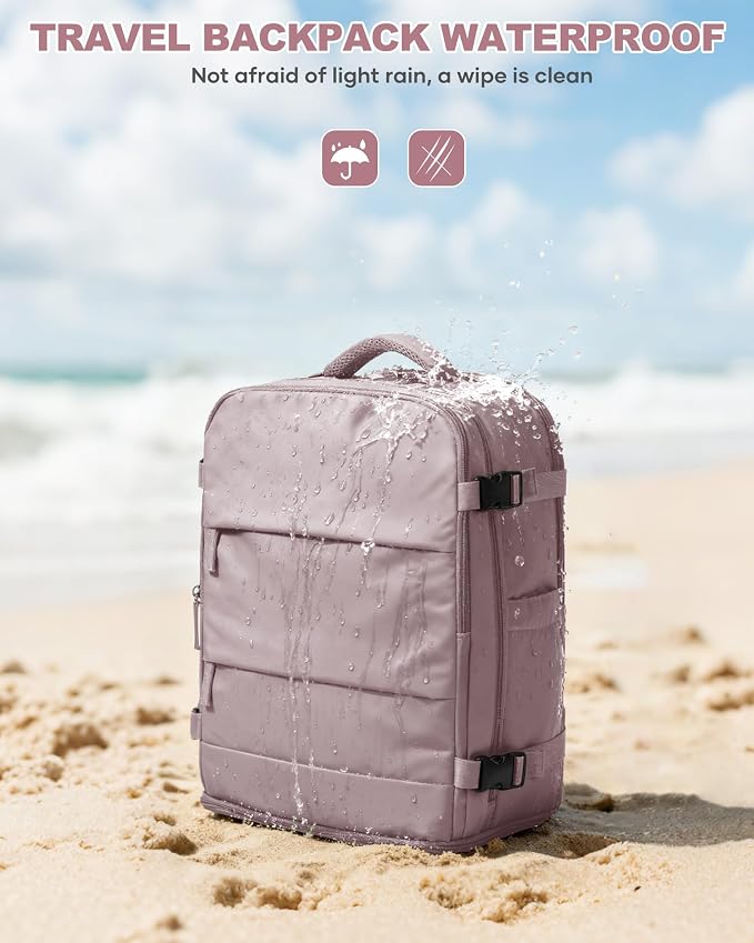 coowoz Travel Backpack Carry On for Women Man Gym Backpacks with Laptop Compartment Mochila de Viaje Teacher Personal Item Backpack Rucksack Airplane Accessories Must Haves Pink Purple Small - Image 8