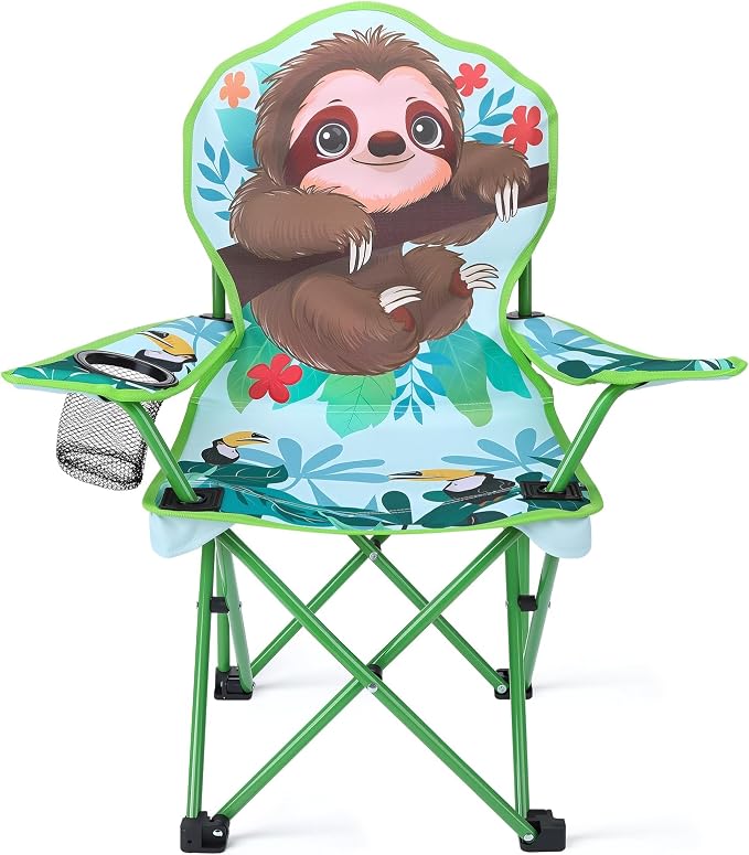 KABOER Kids Outdoor Folding Camping Chair with Cup Holder Carrying Bag | Portable Camping Chair for Beach Picnic Camping Travel Lawn Ages 3-10 by KABOER