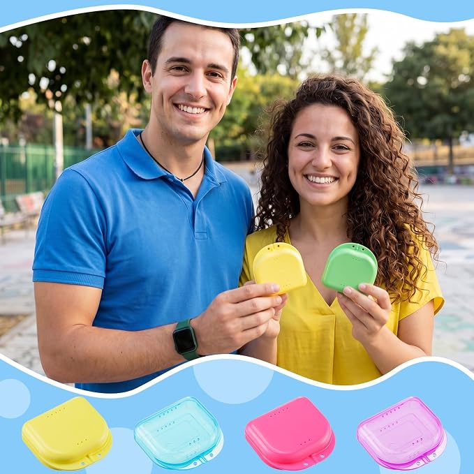 Sherr Dental Retainer Case with Holes,10 Pcs,10 Rainbow Color - Image 5