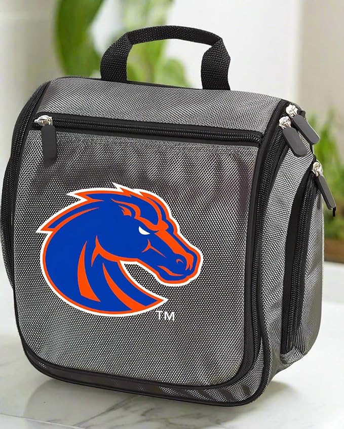 Broad Bay Boise State Toiletry Bags Or Hanging Travel Shaving Kits For Men (Gray) - Image 3