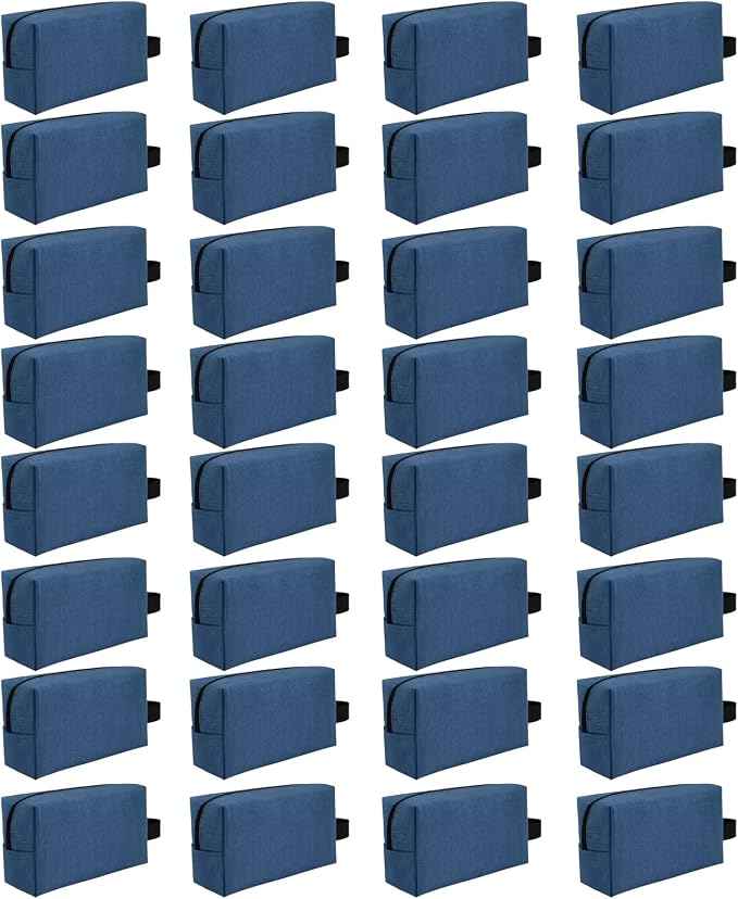 32 Pcs Travel Toiletry Bag for Men Women Bulk Large Water Resistant Shaving Bag Hanging Cosmetic Bag Makeup Travel Pouch Foldable Toiletry Organizer (32, Navy blue) by Home