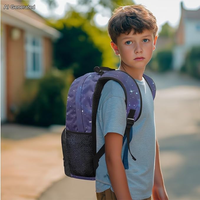Elegant White Wolf Kids Backpack with Lunch Box Kindergarten Elementary Middle School Lightweight Waterproof Multifunctional Large Capacity for Backpack 17 inch 4pcs - Image 3