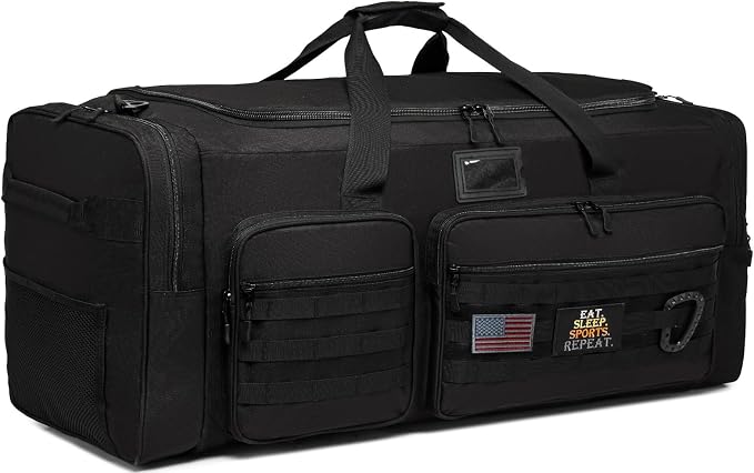 130L Extra Large Duffle Bag for Men, Heavy Duty Large Duffle Bag for Travel with Shoe Compartment, XL Sports Gym Equipment Bag for Hockey Football Baseball Basketball & More by HAMBOLY