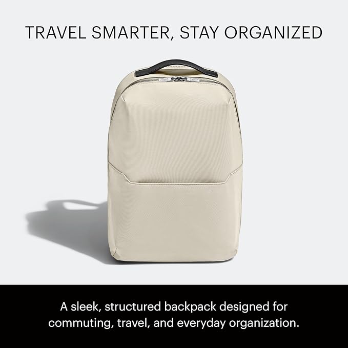 Away The Everywhere Zip Backpack - Personal Item Airline Approved Backpack with 16” Padded Laptop Sleeve, Water Bottle Pocket, Interior and Exterior Pockets - Fits Up to 16-Inch Laptops - Salt White - Image 2