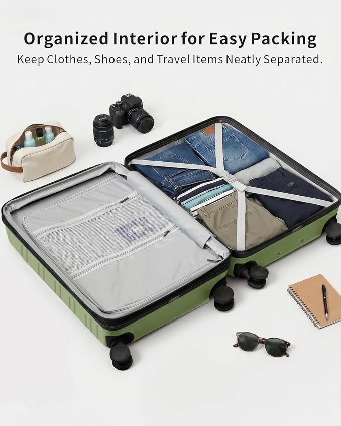 3 Piece Luggage Set, 20/24/28 Inch Expandable Luggage Sets with Spinner Wheels, ABS+PC Hardshell Suitcases, Suitcase Set with Double-Layer Explosion Zipper, TSA Lock - Image 7