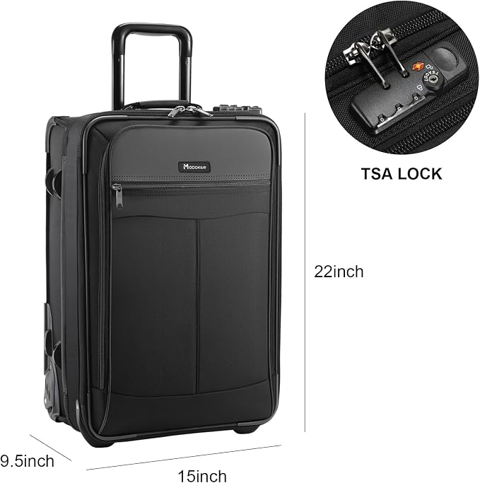 Modoker Rolling Garment Bag with Wheels, Garment Bags with Built-in TSA Lock, 22 Inch Travel Garment Bag Suitcase - Image 7
