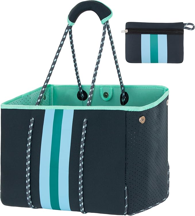 QOGiR Neoprene Multipurpose Beach Bag Tote with Inner Zipper Pocket … … … … by QOGiR