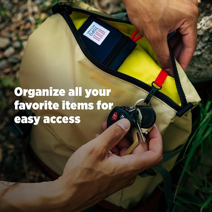 Topo Designs Accessory Bags, Travel Organizer Accessories for Smaller Items, Durable Storage Pouch, 3 Sizes, Fully Lined Pack Cloth (Small, Navy/Navy) - Image 5
