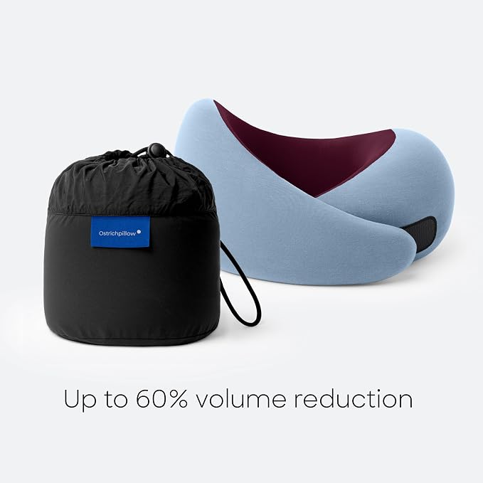 Ostrichpillow GO Travel Pillow, 360° Memory Foam Support, Soft & Washable - Image 7