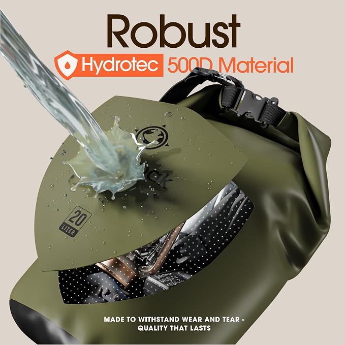 Earth Pak Waterproof Dry Bag - Roll Top Waterproof Backpack Sack Keeps Gear Dry for Kayak with Waterproof Phone Case - Image 4