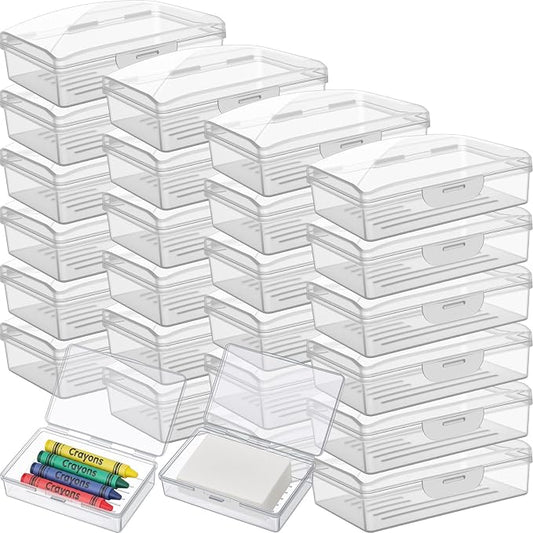 Reallnaive 24 Pcs Travel Soap Container Portable Plastic Soap Boxes Bulk with Lid Homeless Donations Bulk Gym Shower Tour Groups Hotel Outdoor Camping (Clear) by Unknown