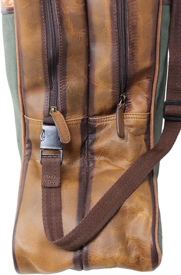 CHALLENGER Western Waxed Canvas Leather Travel Carry Storage Boot Bag Waterproof 30SK02 - Image 3