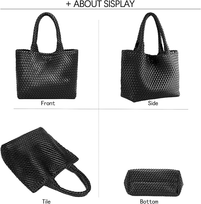 JINMANXUE Fashion Woven Bag Shopper Bag Travel Handbags and Purses Women Tote Bag Large Capacity Shoulder Bags - Image 7
