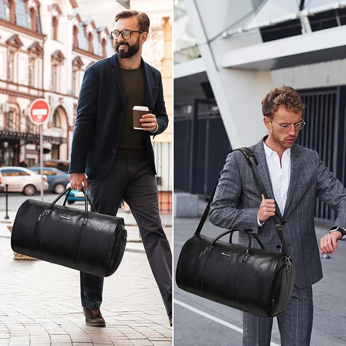 Convertible Garment Bag, Carry-On Suit Bag with Shoulder Strap | 2-in-1 lightweight garment travel bag for men and women, suit bag with shoulder strap for weekend getaways - Image 6