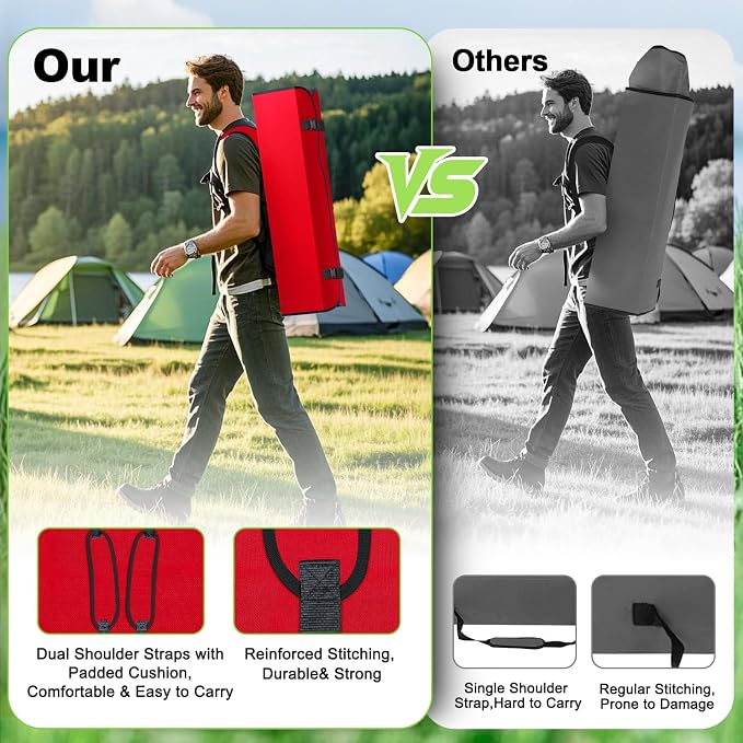 VTOY Portable Camping Chair with Canopy - Folding Chair with Canopy, Durable 600D Oxford Canopy Chair for Camping, Beach, Picnics, Fishing & Sports - Image 3