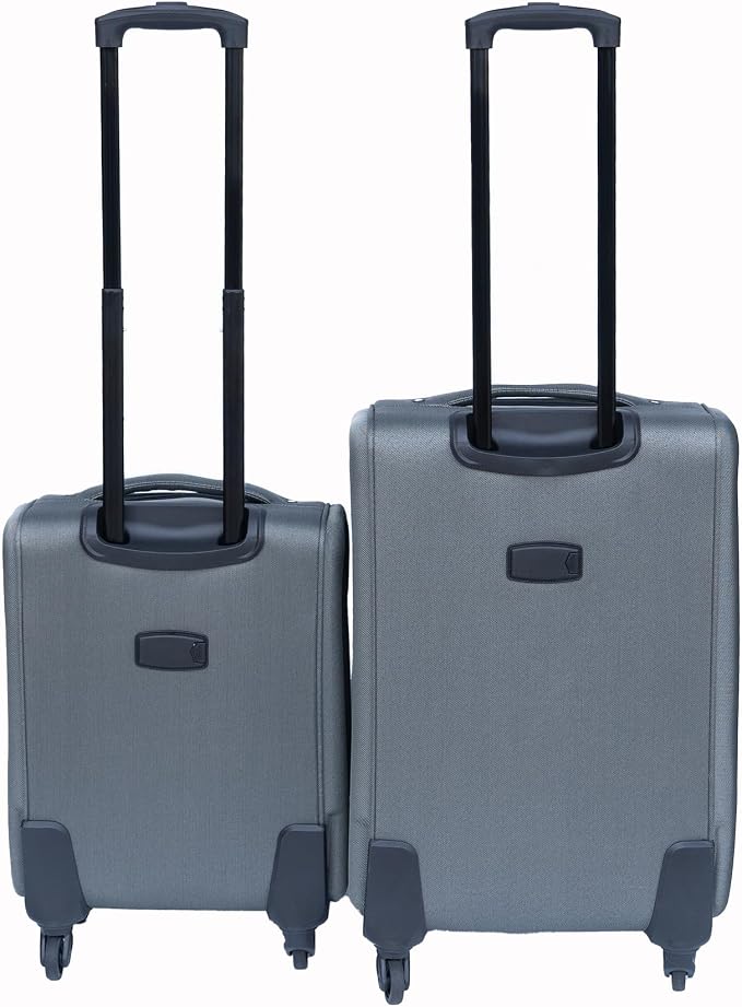 Merax Luggage Set Softshell 2 Piece 20/24 Expandable Suitcase with Wheels | Softside Lightweight Travel Carry on Luggage,Gray - Image 4