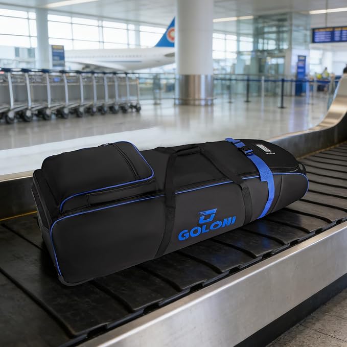 Goloni Golf Travel Bag with Wheels, Airline Golf Travel Case, Padded Rolling Golf Bag with Shoe Compartment - Image 8