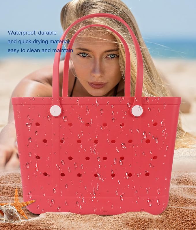 Lightweight Extra large Rubber Beach Bag Small mini Tote Bag for Gym Waterproof medium Open Handbag for Pool Sports - Image 7