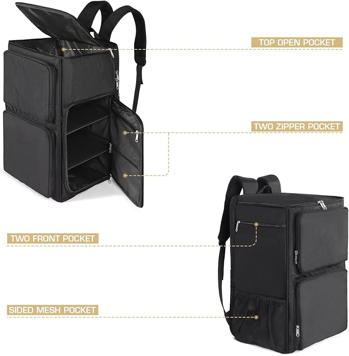 Gatycallaty Sneaker Bag Travel Shoes Duffel Bag Carry On Adjustable Compartment for Workout Travel Gym (Black) - Image 3