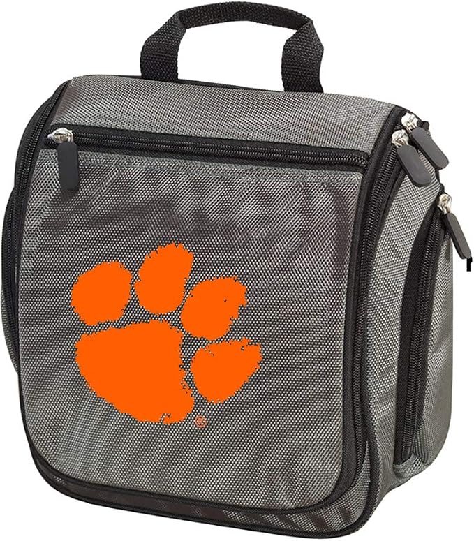 Broad Bay Clemson Toiletry Bag Or Hanging Clemson Tigers Travel Shaving Kit for Men (Gray) by BroadBayPersonalizedGifts