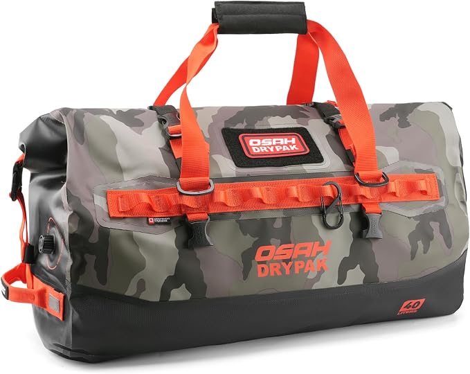 OSAH DRYPAK Waterproof Duffel Bag 25L/40L/60L – Heavy-Duty Motorcycle Tail Bag, Roll-Top Dry Bag for Travel, Camping, Boating, Kayaking, Outdoor Adventure by OSAHDRYPAK