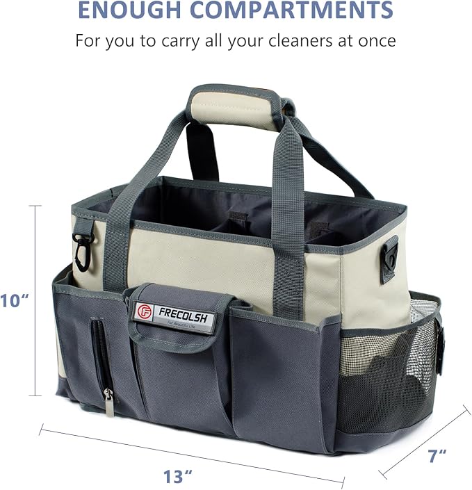 Cleaning Caddy for Cleaning Suppliers Organizer with Pockets for House Cleaning Essentials, Cleaning Organizer, Wearable Cleaing Bag Tote, Storage Caddy for Housekeeping - Image 5