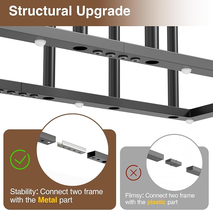 pickpiff Free Standing Shoe Racks - 19.5 Inch Black Metal Boot Rack Organizer Tall Boots for Dorm Room, Closet, Entryway, Bedroom, Patio Outdoor, Hallway, Black, Shoe Storage Fit for 8 Pairs - Image 3
