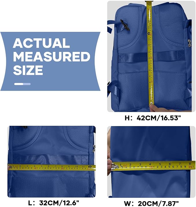 coowoz Travel Backpack for Women Men,Carry On Backpack,Hiking Backpack Outdoor Sports Rucksack Casual Daypack Travel Essentials Royal Blue - Image 9