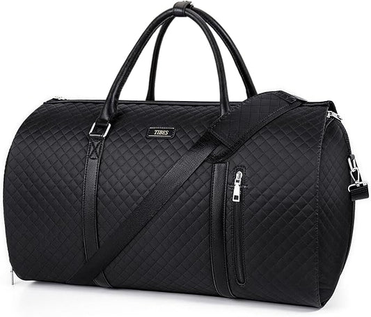 Convertible 2-in-1 Garment Bags for Travel, 50L Carry On Garment Duffle Bag With Shoe Compartment Large Weekender Bag for Women Men Hanging Suitcase Suit Travel Duffel Overnight Bags by TIBES