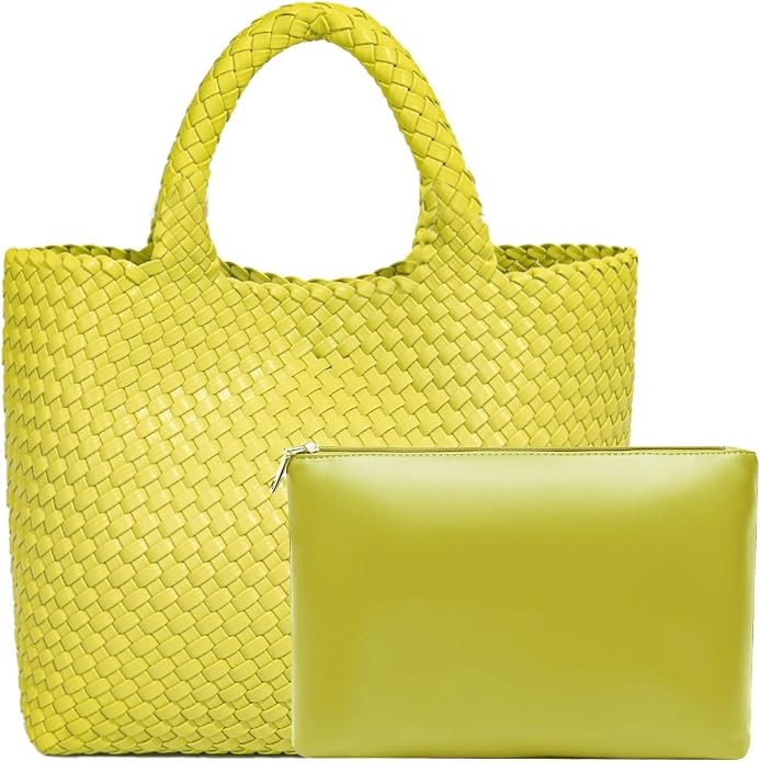 JINMANXUE Fashion Woven Bag Shopper Bag Travel Handbags and Purses Women Tote Bag Large Capacity Shoulder Bags by JINMANXUE