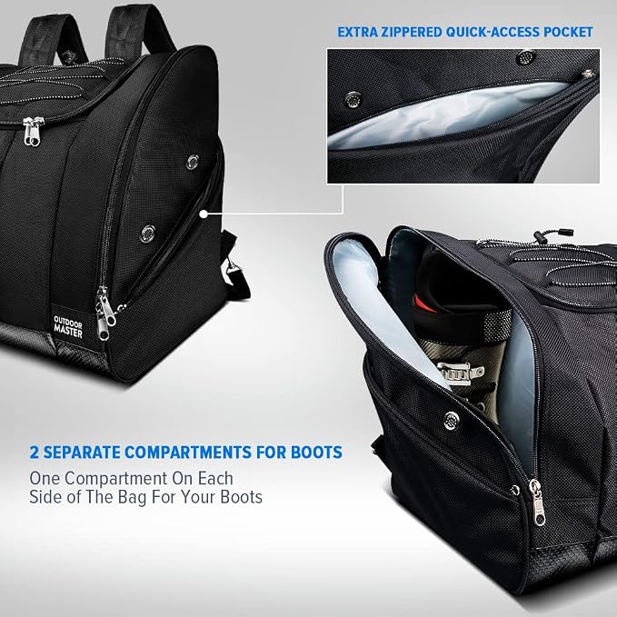 OutdoorMaster Boot Bag - Ski Boots and Snowboard Boots Bag, Excellent for Travel with Waterproof Exterior & Bottom - for Men, Women and Youth - Image 5