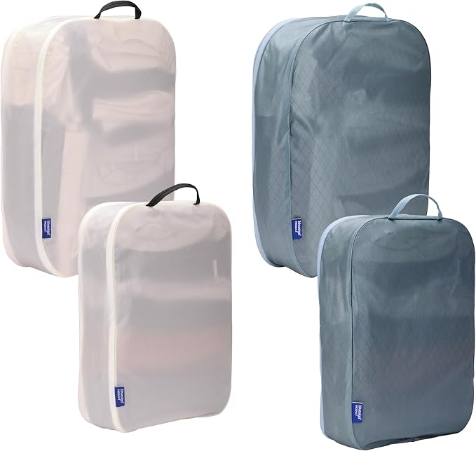 Thule Packing Cube Family Set, Includes 2 Large and 2 Medium Cubes, Transparent Fabric, YKK Zippers - Image 4