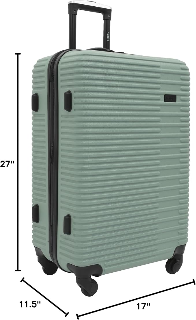 kensie Women's Hillsboro Luggage & Travel Bags Set, Green Granite, 4 Piece Set - Image 9