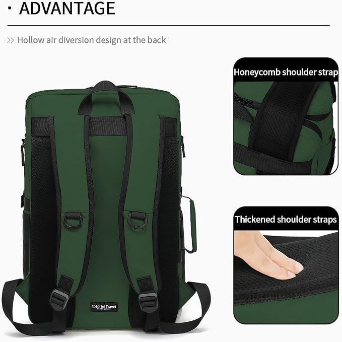Kalesi Gym Duffle Tennis Bag Backpack 4-Way Waterproof with Shoes Compartment for travel Sport Hiking laptop (Forest green) - Image 8