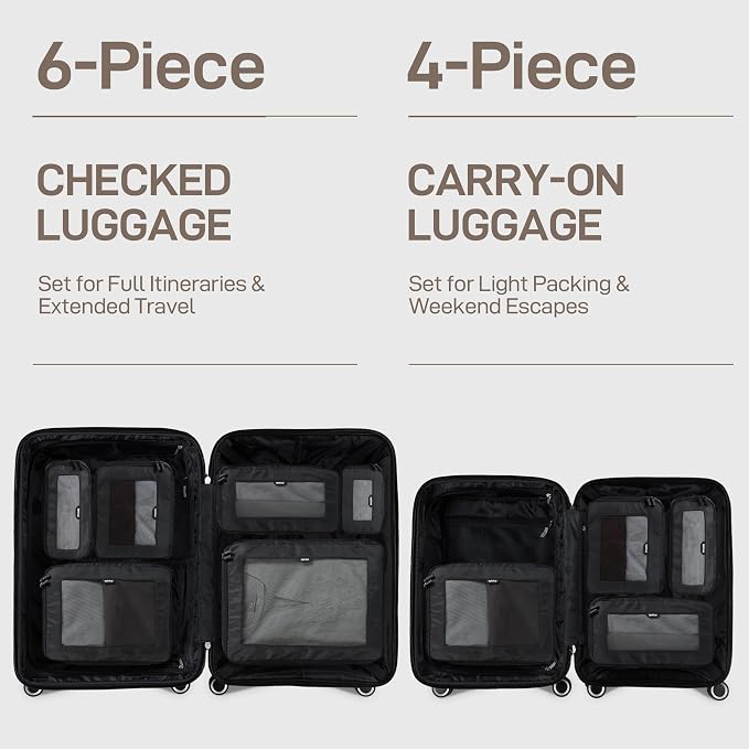 EPICKA TripCozy Compression Packing Cubes - 4 Set Durable Travel Organizer Bags with Mesh Top, Expandable Travel Accessories for Carry on, Luggage, Suitcase, Backpack (Dark Grey) - Image 7