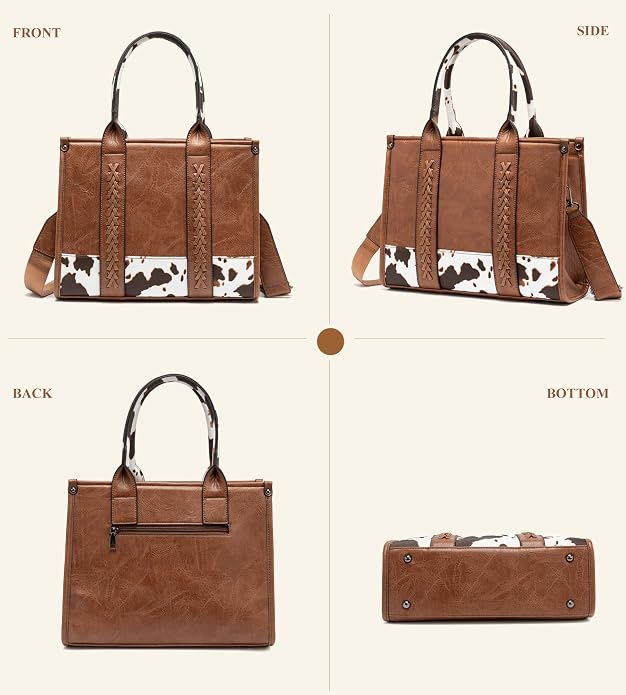 KingTo Women's Crocodile Pattern Satchel Handbags Stylish Tote Handbags crocodile purses for women 3 Pcs Set (B-blue) - Image 4