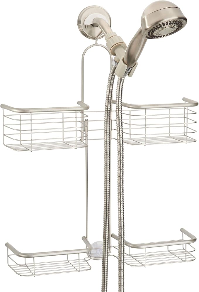 iDesign Hanging Handheld Shower Hose Caddy, Satin | Storage for Shampoo, Conditioner, Body Wash - Image 5
